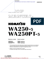 Komatsu Wheel Loaders Wa250ptl 5 Shop Manual