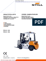 Still Steds Diesel Fork Truck Rc41 25 Rc41 30 Parts Manual