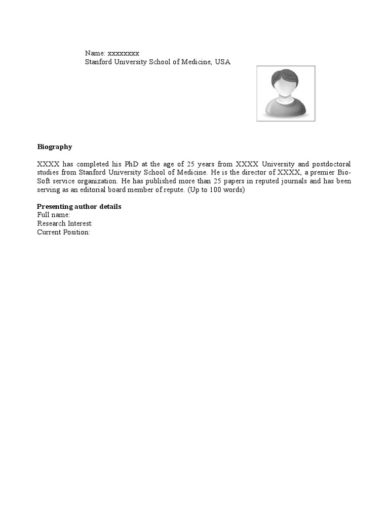 Biography Template | PDF