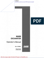 Case Crawler Excavator 9045b Operators Manual