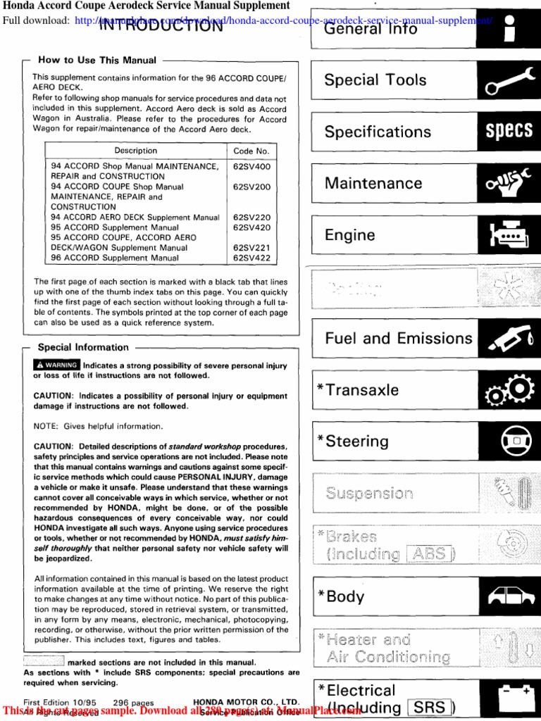 2017 Honda Accord Coupe Owner's Manual - User Guide & Reference Book - Bishko