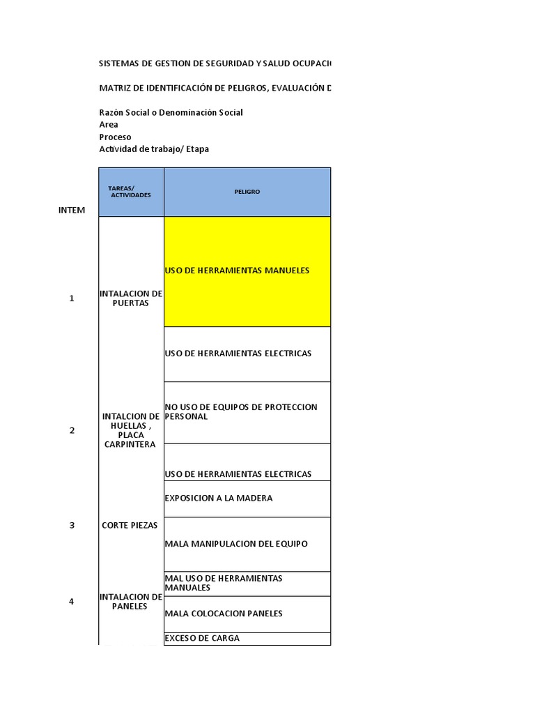 Evaluación de Riesgos en Seguridad Laboral | PDF | Seguridad y salud ...