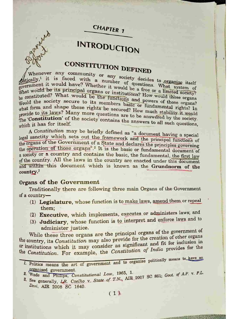 Constitution Unit 1 Sem2 | PDF