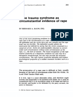 (The Journal of Psychiatry & Law 1983-Jun Vol. 11 Iss. 2) Raum, Bernard A. - Rape Trauma Syndrome As Circumstantial Evidence of Rape (1983)