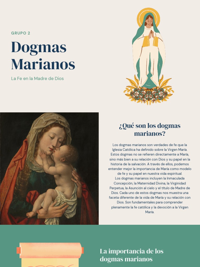 Dogmas Marianos: Fe y Devoción Católica | PDF