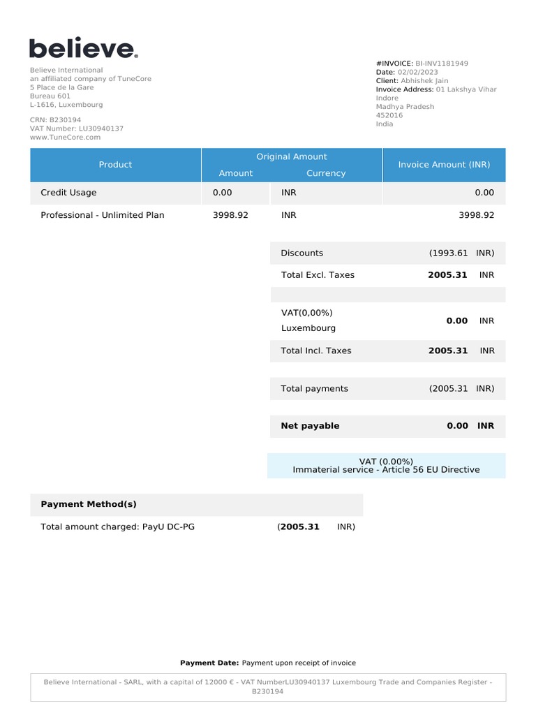 Invoice2023 02 01 | PDF | Invoice | Value Added Tax