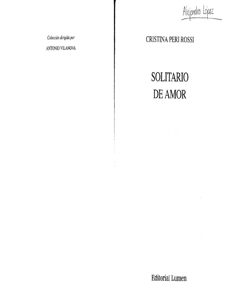 Solitario de Amor Cristina Peri Rossi PDF
