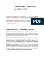 Conciliación Bancaria. Definición y Métodos para Elaborarla