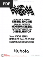 Kubota WSM ワークショップマニュアル ディーゼルエンジン 1990 Kubota Diesel Engine 68mm stroke Series WSM Workshop