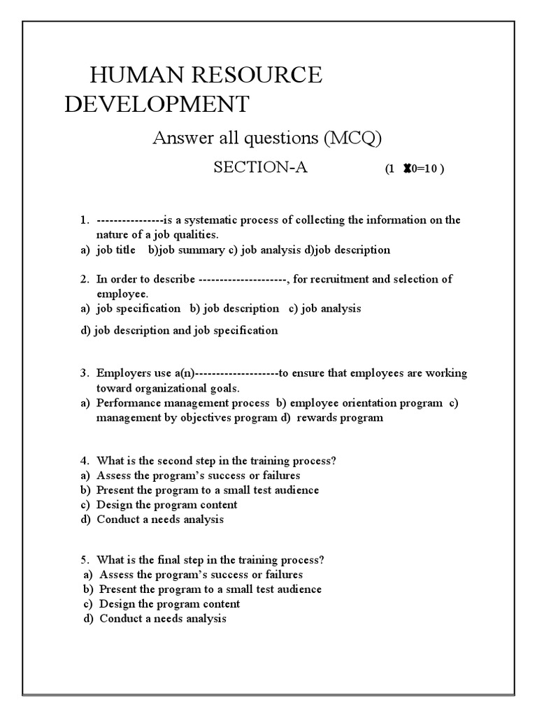 Human Resources Performance Management Pdf