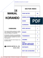 Daewoo Korando Service Manual
