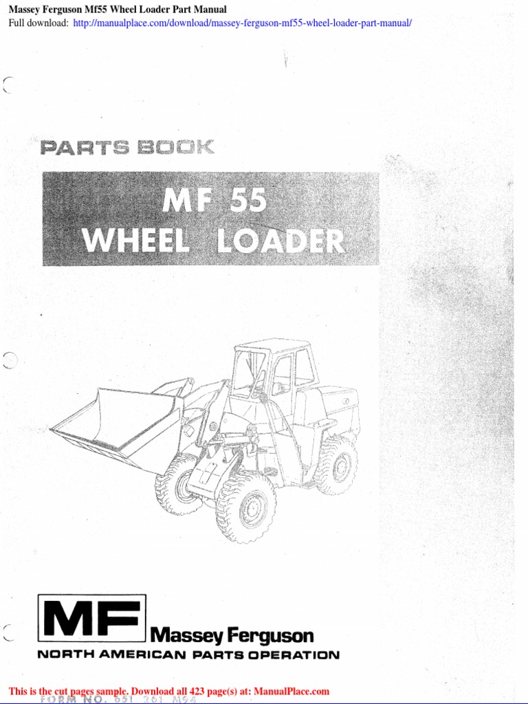 Massey Ferguson Mf55 Wheel Loader Part Manual | PDF