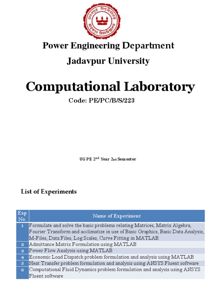 Computational_Lab_Materials_Basics_MATLAB_Class_1 PDF Matlab