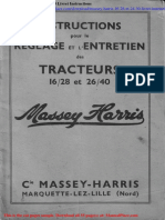 Massey Harris 16 28 Et 24 30 Livret Instructions