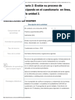 Examen - (AAB01) Cuestionario 2 - Evalúe Su Proceso de Aprendizaje, Participando en El Cuestionario en Línea, Relacionado Con La Unidad 2