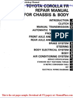 Toyota Corolla 1983 Workshop Manual