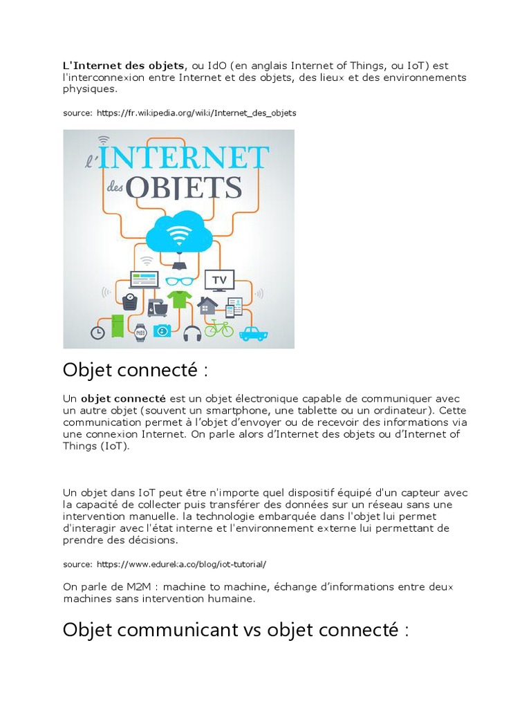 Introduction à l'Internet des Objets | PDF | Internet des objets | l ...