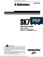 Komatsu Skid Steer Loader Sk714 5 Operation Maintenance Manual