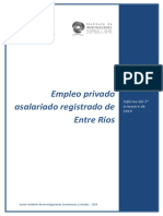 Informe Empleo Privado Provincial Junio 2019