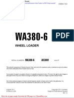 Komatsu Wheel Loader Wa380 6 Shop Manual