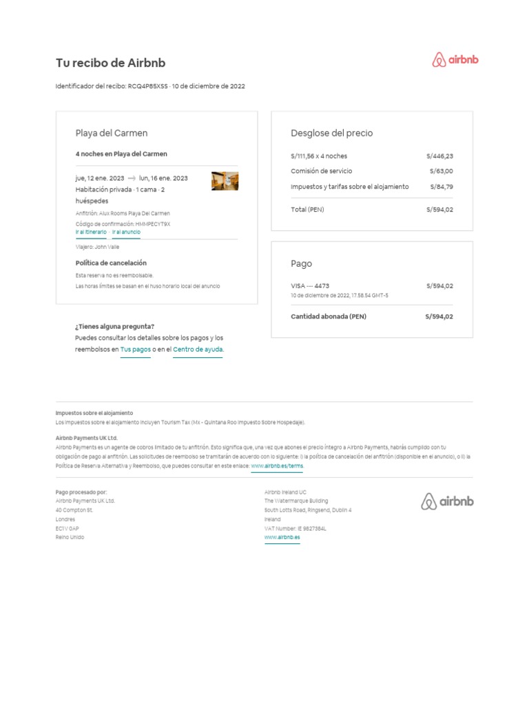 Image Result For Recibos Centro De Ayuda De Airbnb