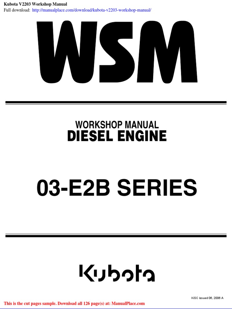 KUBOTA V2203 E PARTS MANUAL FREE intelligence overview