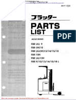 Nichiyu Reach Truck 469 FBR A W 9-18-60 63s Parts List