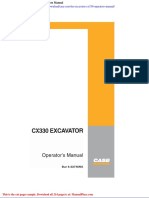 Case Crawler Excavator Cx330 Operators Manual