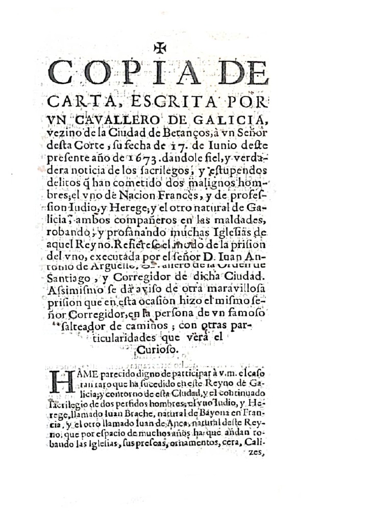 Copia de Carta Escrita Por VN Cavallero de Galicia | PDF