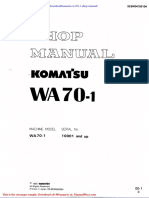 Komatsu Wa70 1 Shop Manual