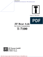 ZF Rear Axle Transmssion T 7100 Workshop Manual