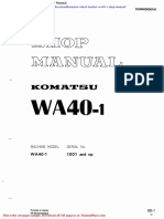 Komatsu Wheel Loaders Wa40 1 Shop Manual