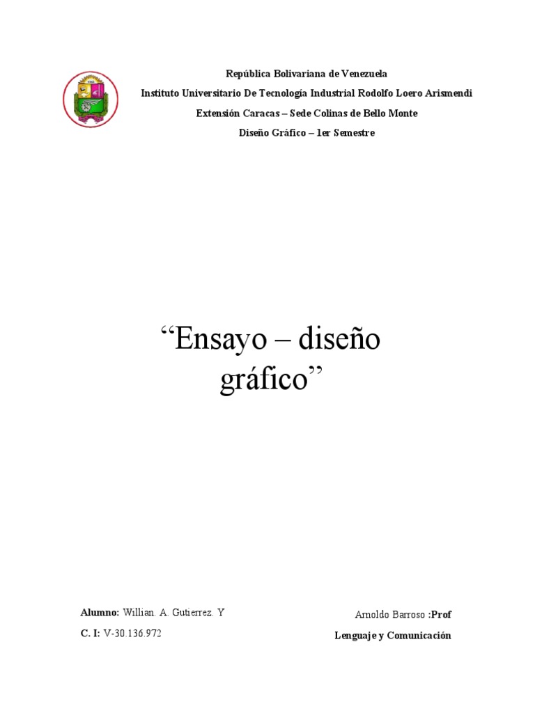 Ensayo Diseño Gráfico PDF Diseño gráfico Diseño