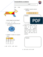 Evaluación Unidad 6 Matematica