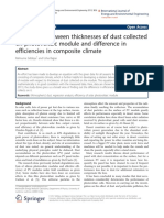 Correlation Between Thicknesses of Dust Collected On Photovoltaic Module and Difference in Efficiencies in Composite Climate