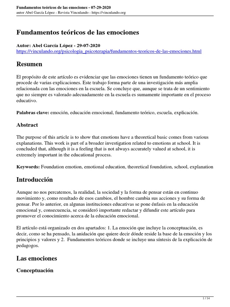 Fundamentos de las emociones en educación | PDF | Cerebro | Sistema límbico