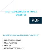 Diet and Exercise in Type 2 Diabetes
