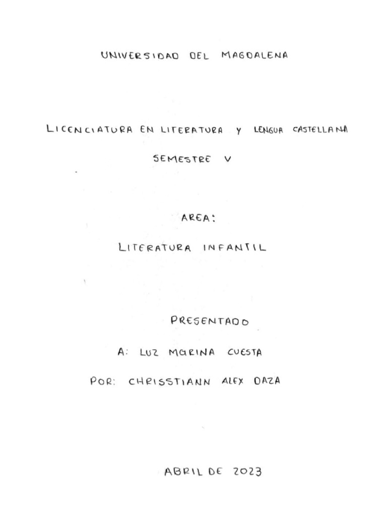 Taller Literatura Infantil PDF