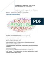 Compilação de Perguntas Realizadas Na Etapa Da Entrevista para Mestrado e Doutorado PDF