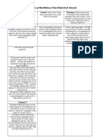 Adventures of Huckleberry Finn Dialectical Journal