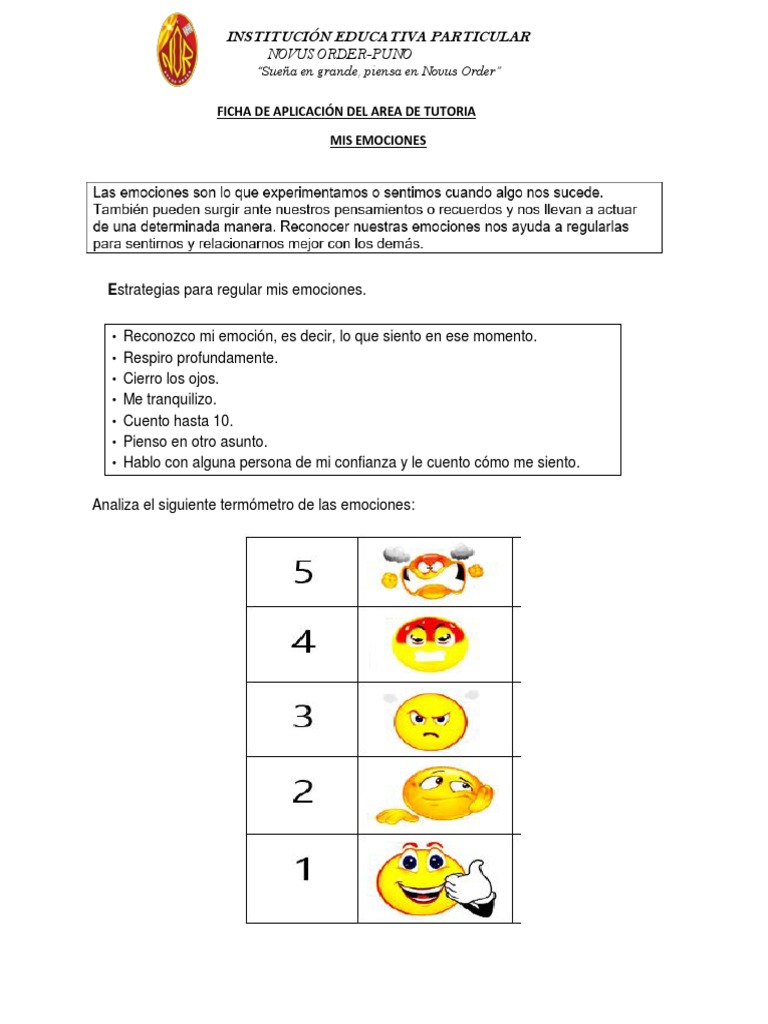 Ficha de Aplicación Del Área de Tutoria | PDF | Relaciones personales ...