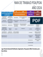 Cronograma de Trabajo Poa-Detallado