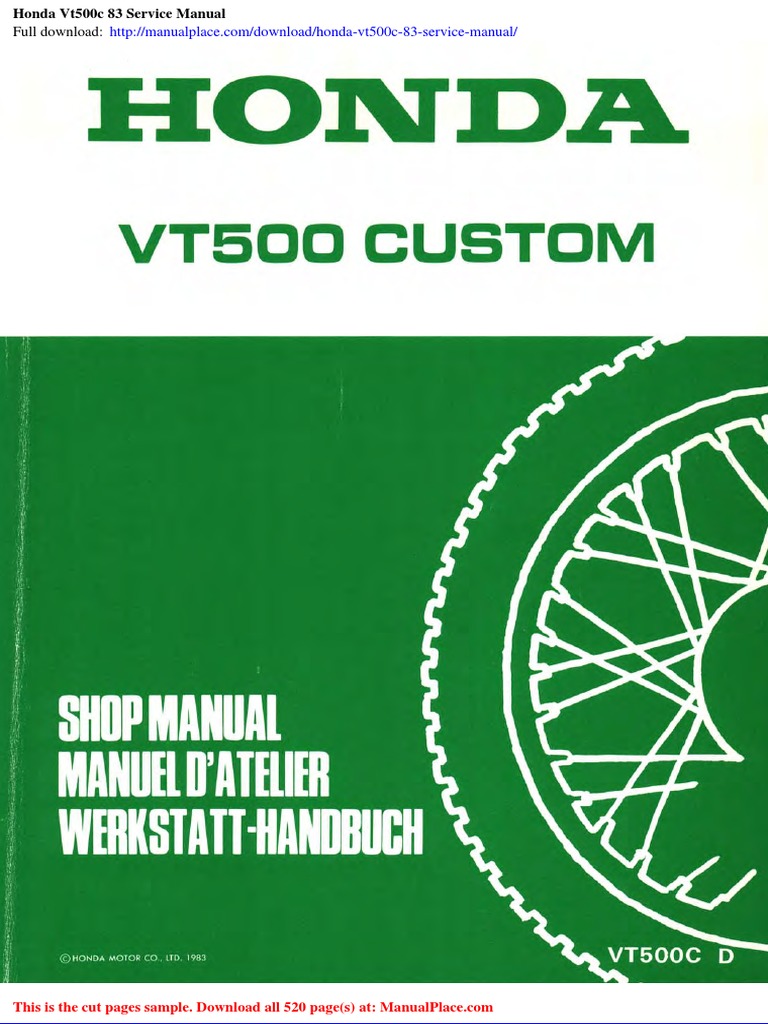Honda VT500C 1983 Service Manual | PDF | Business | Computers