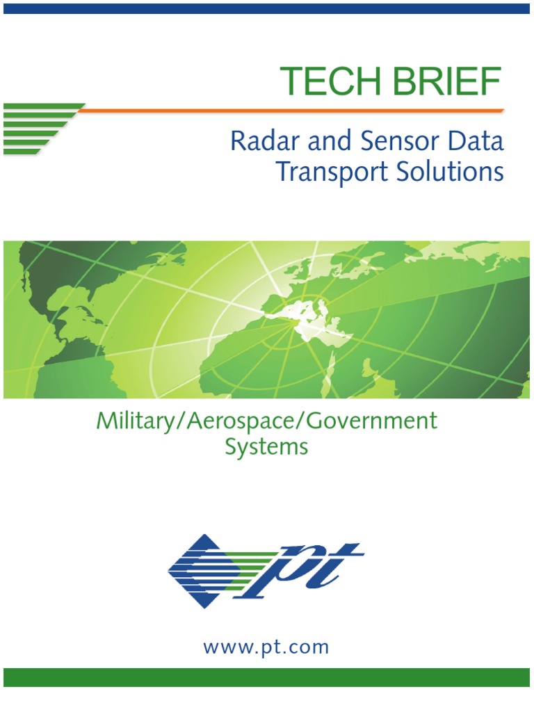 Radar and Sensor Data Transport Solutions | PDF | Computer Network ...