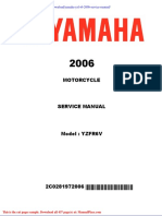 Yamaha Yzf r6 2006 Service Manual
