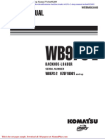 Komatsu Backhoe Loader Wb97s 2 Shop Manual Webm002400
