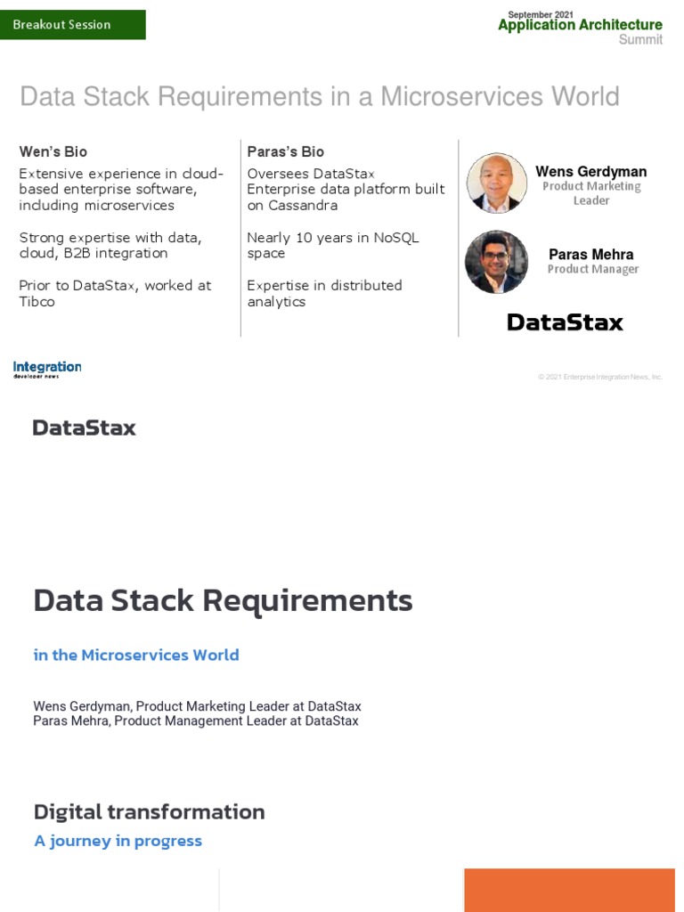 Microservices Data Stack Requirements | PDF | Cloud Computing | Scalability