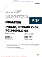 Komatsu Pc340 340lc 340nlc 6k Shop Manual