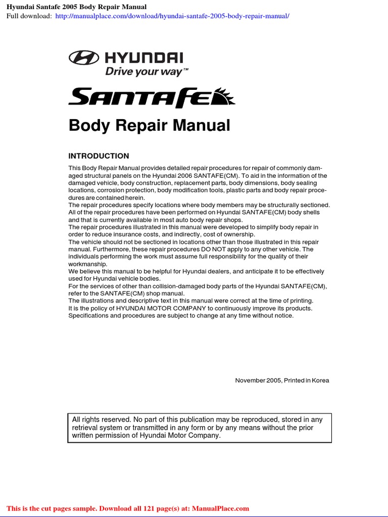 2015 HYUNDAI SANTA FE SERVICE MANUAL PDF visual data 4
