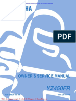 Yamaha Yz450fr 2003 Service Manual